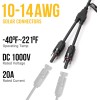 Solar Connectors Y Branch Parallel Adapter Cable for Solar Panel
